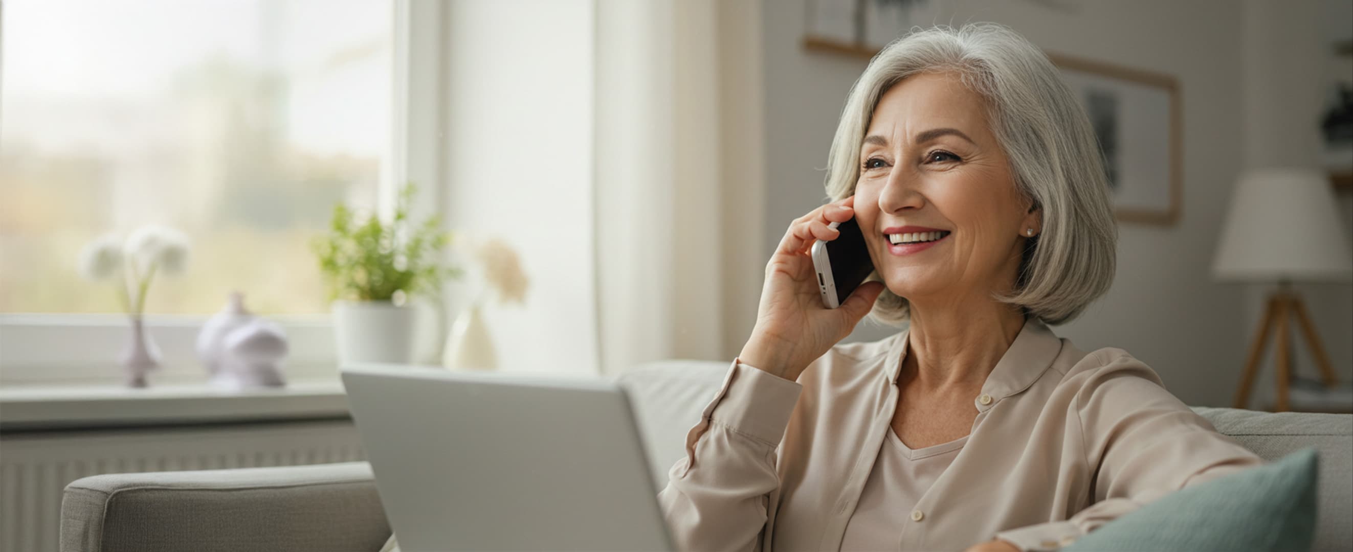 Woman on phone